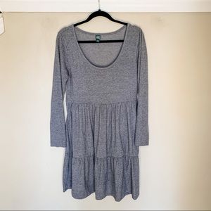 NWOT Jersey Gray Babydoll Dress